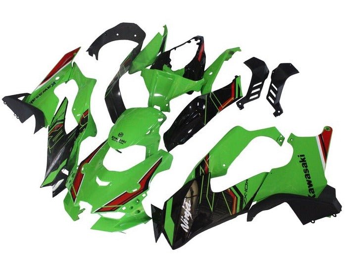 Kawasaki ZX10RR Fairings (2021-2025) Green, Black, Red, White at KingsMotorcycleFairings.com
