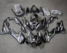 Kawasaki ZX10RR Fairings (2021-2025) Matte Black, White Stripe, Monster at KingsMotorcycleFairings.com
