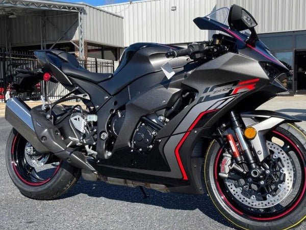 Kawasaki ZX10RR Fairings (2021-2025) Matte Gray, Black, Red from KingsMotorcycleFairings.com