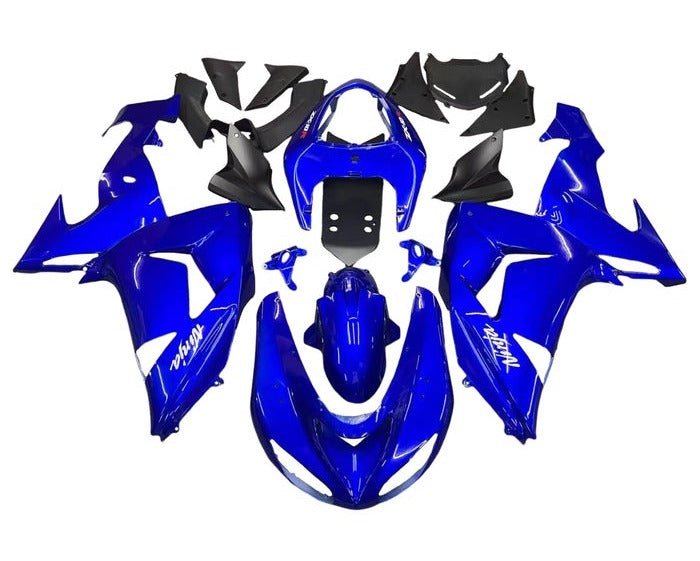 Kawasaki ZX10R Fairing Kit (2006-2007) Blue, White at KingsMotorcycleFairings.com