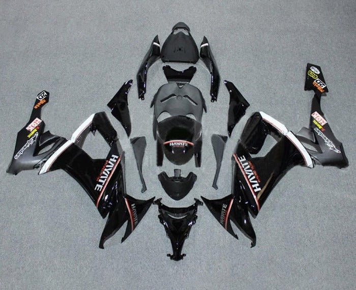 Kawasaki ZX10R Fairing Kit (2008-2010) Black, Red, White, Hayate at KingsMotorcycleFairings.com