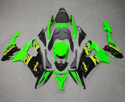 Kawasaki ZX10R Fairing Kit (2008-2010) Green, Black, Yellow at KingsMotorcycleFairings.com