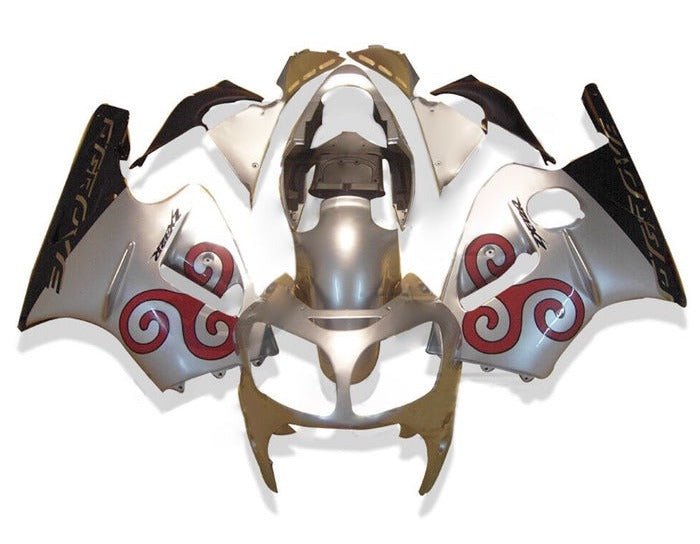 Kawasaki ZX12R Fairings (2000-2001) Silver, Red at KingsMotorcycleFairings.com