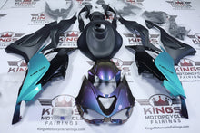 Kawasaki ZX6R Fairings (2024-2025) Purple, Blue, Turquoise, Black at KingsMotorcycleFairings.com