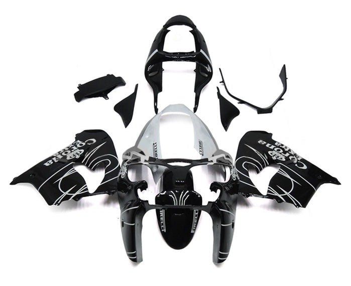 Kawasaki ZX9R Fairings (2002-2003) Black, White, Corona at KingsMotorcycleFairings.com