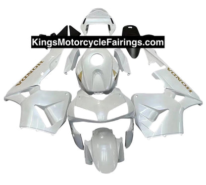 KingsMotorcycleFairings.com - Honda CBR600RR (2003-2004) White, Gold Fairings