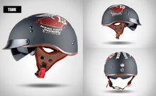 Matte Black, Red Tank Motorcycle Helmet at KingsMotorcycleFairings.com