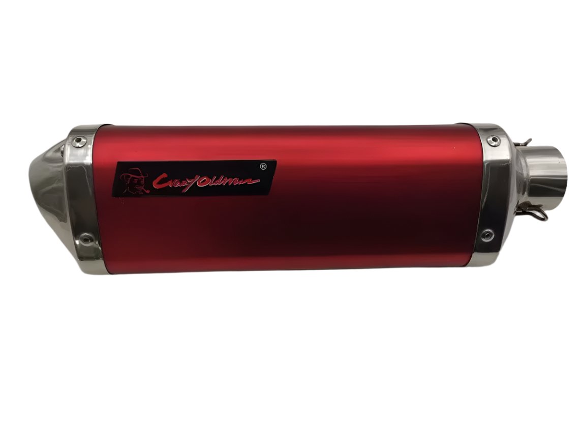 Red Motor Vehicle Exhaust (50-200cc) S114 at KingsMotorcycleFairings.com