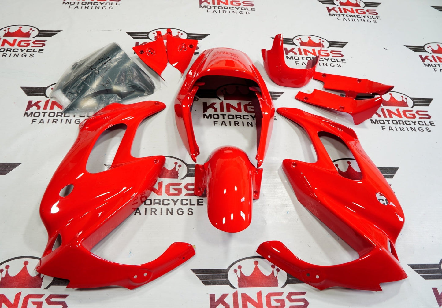 Red Honda VTR1000F Firestorm Fairings (1997-2005) at KingsMotorcycleFairings.com