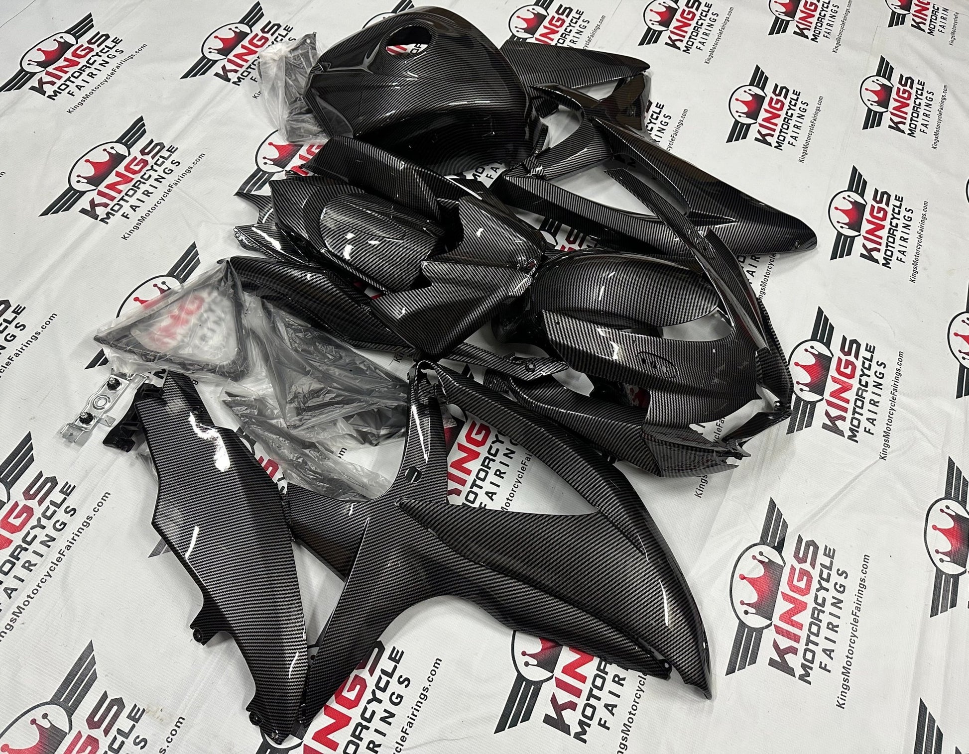 SUZUKI GSXR600 Fairings (2008-2010) Faux Carbon Fiber at KingsMotorcycleFairings.com