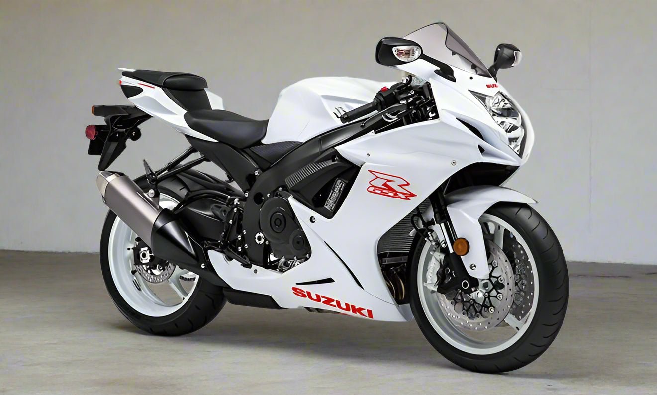SUZUKI GSX-R600 Fairings (2011-2024) White, Red from KingsMotorcycleFairings.com