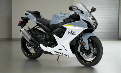 SUZUKI GSX-R750 Fairing Kit (2025-2026) Matte Gray, Gloss White, Yellow from KingsMotorcycleFairings.com