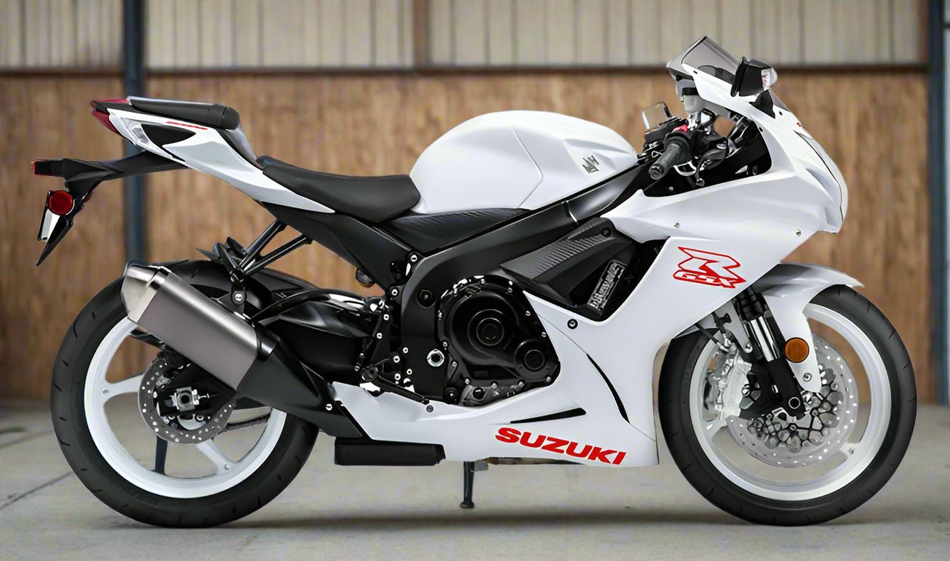 SUZUKI GSX-R750 Fairings (2011-2024) White, Red at KingsMotorcycleFairings.com