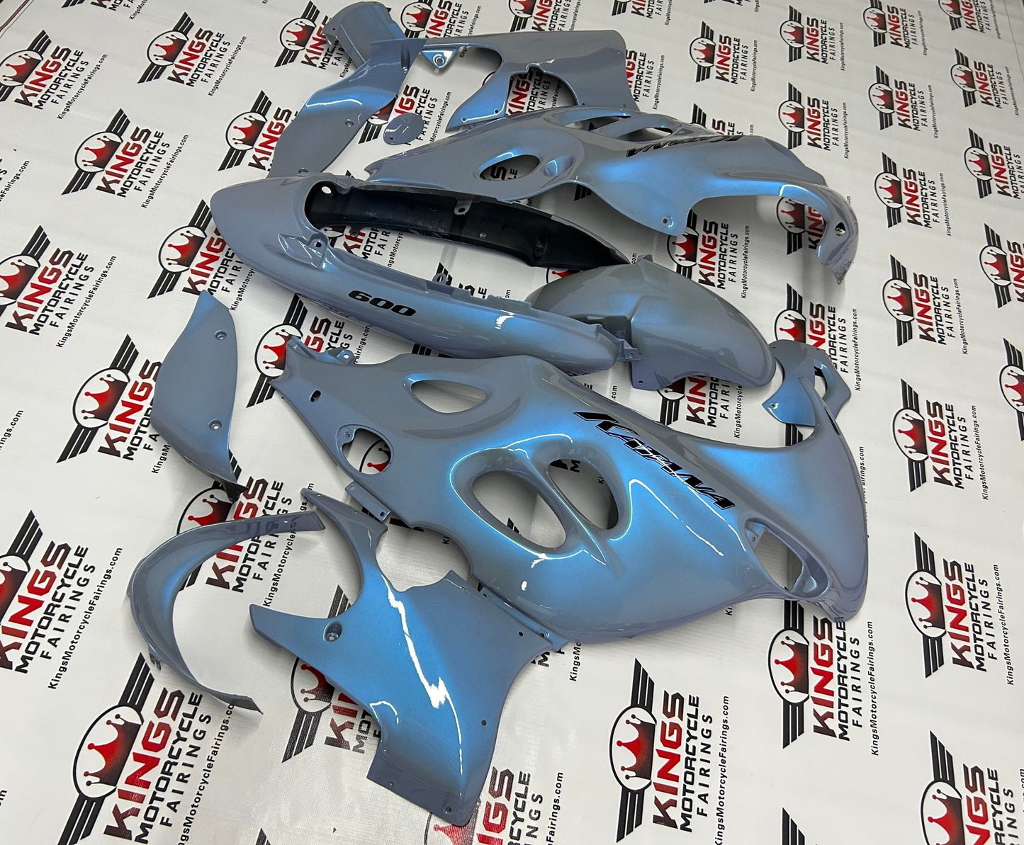 SUZUKI GSX750F Katana Fairing set (1998-2006) Blue, Gray Chameleon at KingsMotorcycleFairings.com