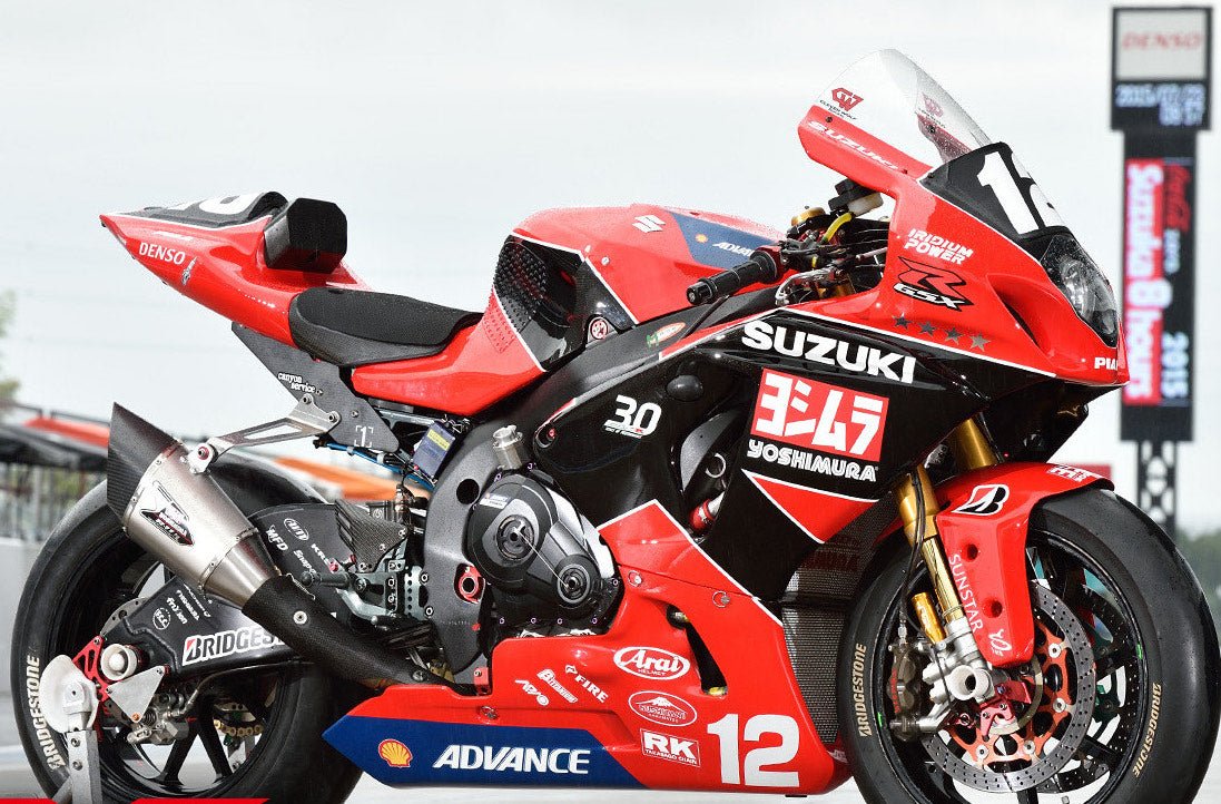 SUZUKI GSXR1000 FAIRINGS (2017-2025) RED, BLACK, WHITE YOSHIMURA at KingsMotorcycleFairings.com