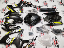 SUZUKI GSXR600 FAIRING KIT (2006-2007) FAUX CARBON FIBER, NEON YELLOW, WHITE at KingsMotorcycleFairings.com