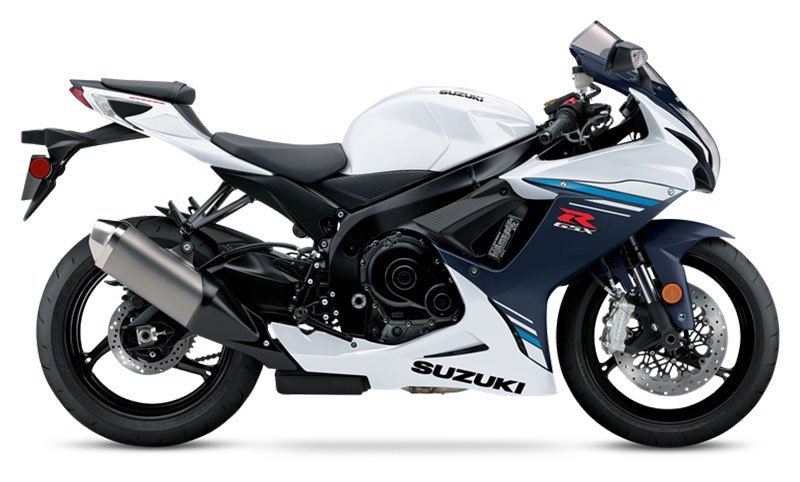 SUZUKI GSXR600 Fairings (2025-2026) White Gloss, Matte Dark Blue at KingsMotorcycleFairings.com