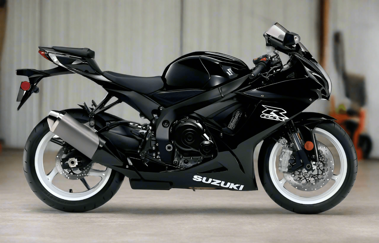 SUZUKI GSXR750 Fairings (2011-2024) Black, White at KingsMotorcycleFairings.com