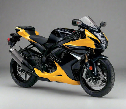 SUZUKI GSXR750 Fairings (2011-2024) Black, Yellow, Gray Stripes from KingsMotorcycleFairings.com