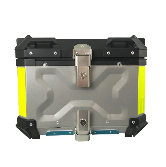 Silver Neon X 55L Aluminum Motorcycle Top Box Storage at KingsMotorcycleFairings.com