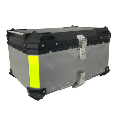 Silver Neon X 65L Aluminum Motorcycle Top Box Storage at KingsMotorcycleFairings.com