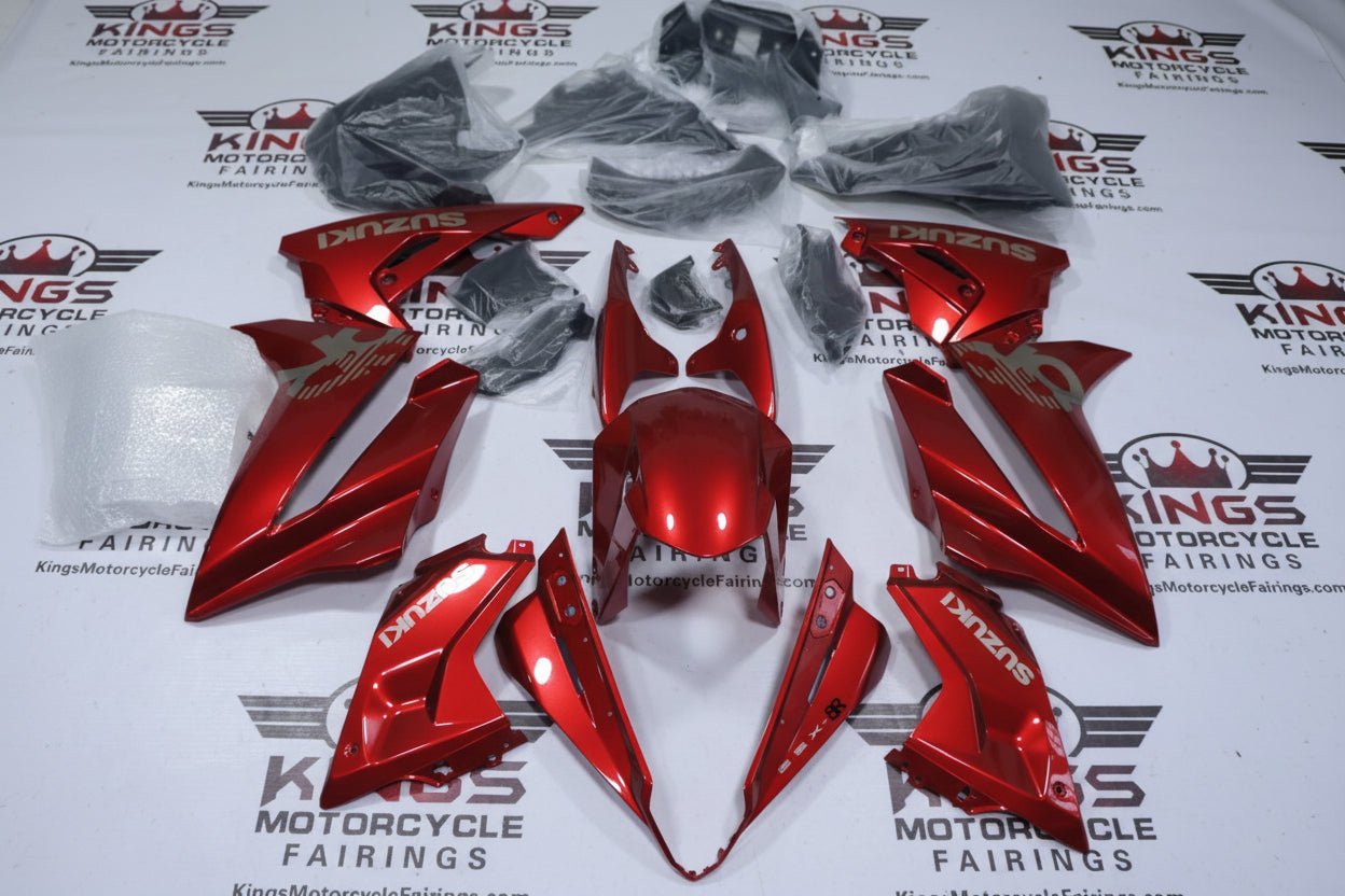 Suzuki GSX-8R Fairings (2024-2025) Candy Red, Gray at KingsMotorcycleFairings.com