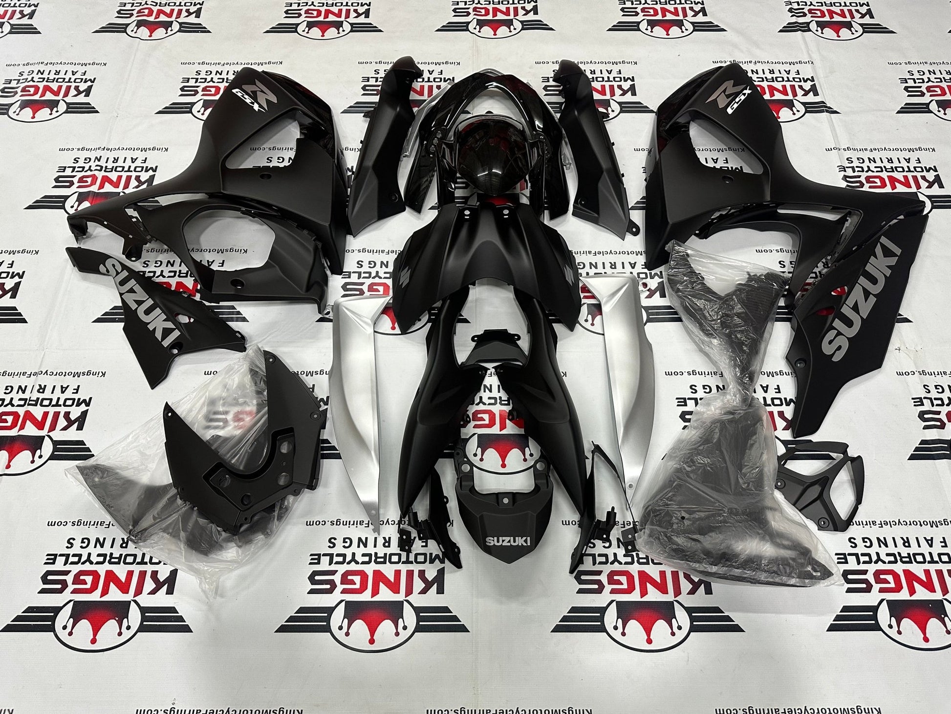 Suzuki GSX-R1000 Fairings (2009-2016) Black Gloss, Matte Black, Matte Silver from KingsMotorcycleFairings.com