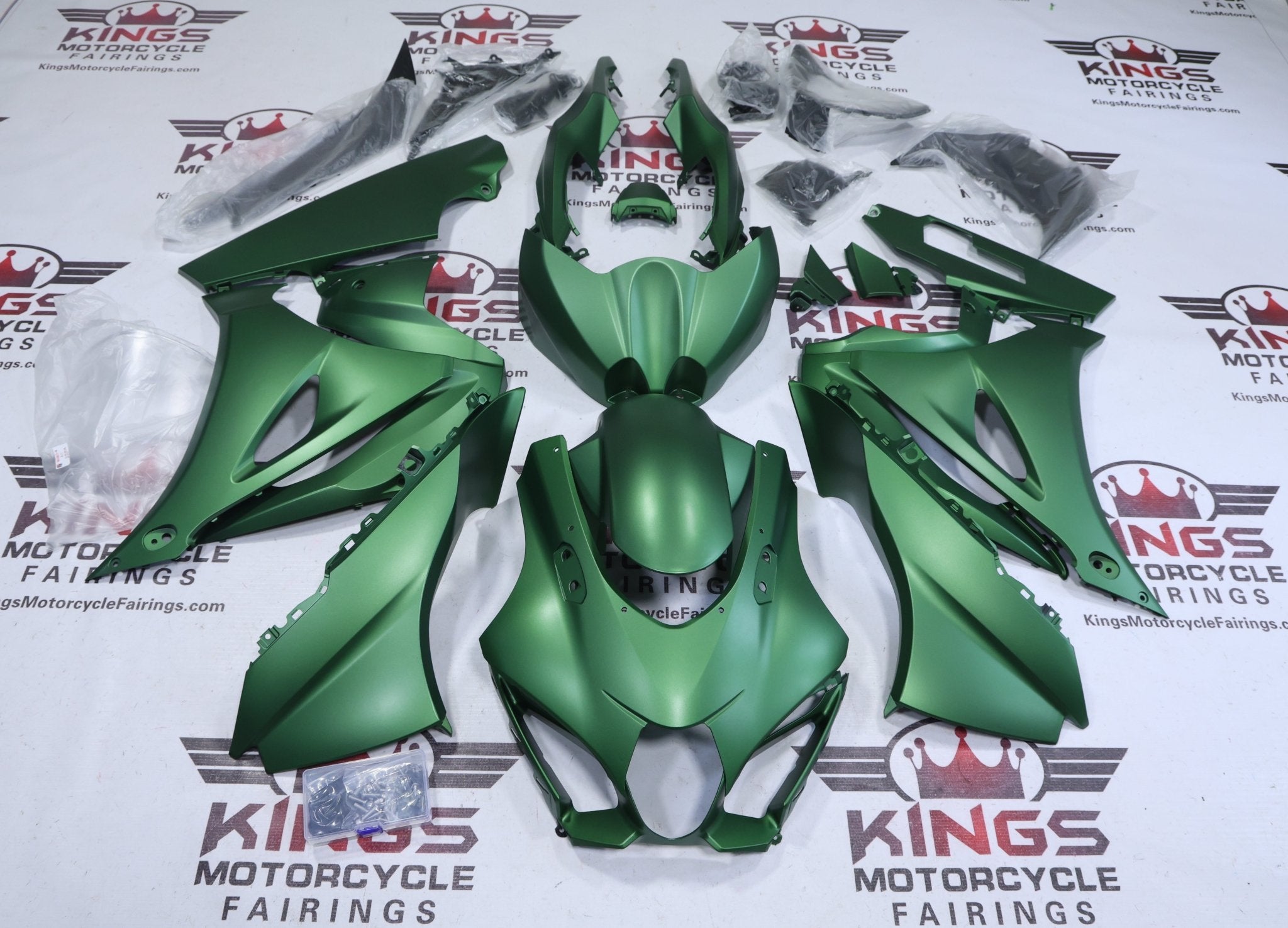 Suzuki GSX-R1000 Fairings (2017-2025) Matte Army Green from KingsMotorcycleFairings.com