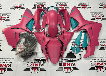 Suzuki GSX-R600 Fairing Kit (2025-2026) Matte Pink, Blue Turquoise at KingsMotorcycleFairings.com