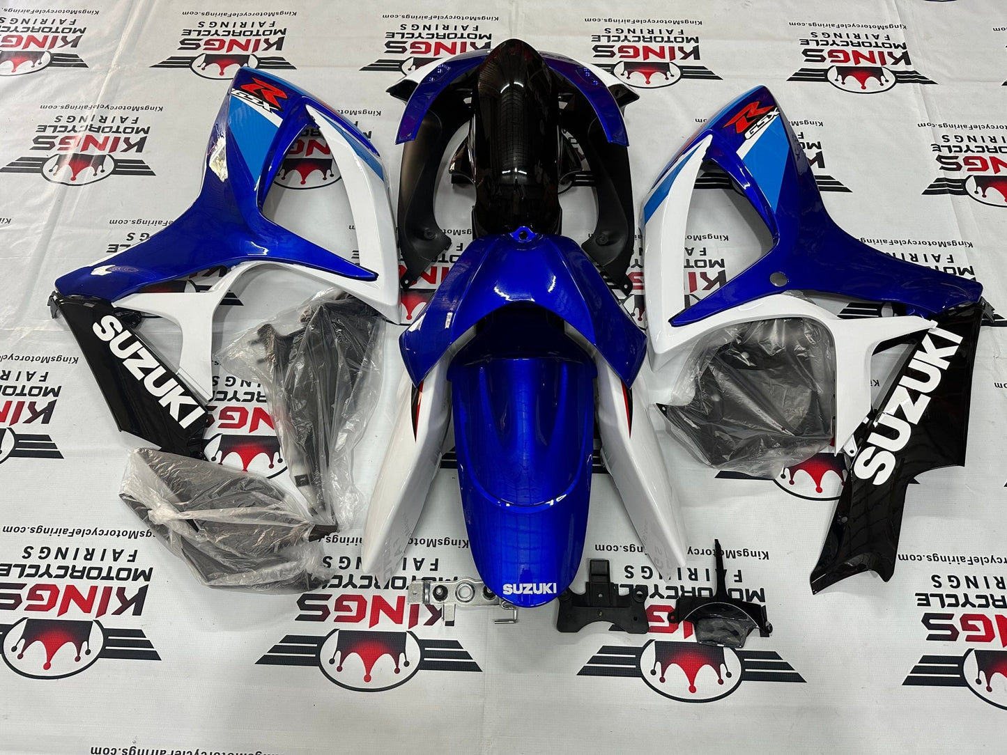 Suzuki GSX-R600 Fairings (2006-2007) White, Dual Blue, Red, Black from KingsMotorcycleFairings.com