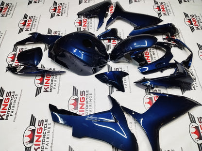 Suzuki GSX-R600 Fairings (2011-2024) Blue Faux Carbon Fiber at KingsMotorcycleFairings.com