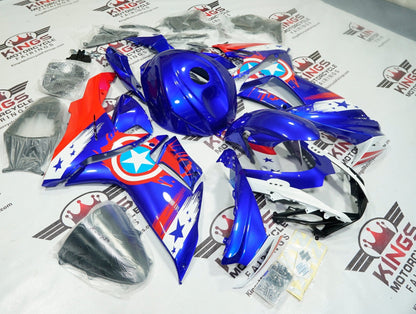 Suzuki GSX-R600 Fairings (2025-2026) Blue Captain America at KingsMotorcycleFairings.com
