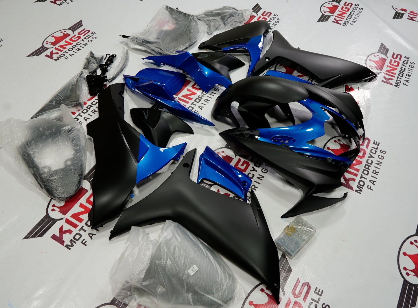 Suzuki GSX-R750 Fairing Kits (2025-2026) Blue, Matte Black at KingsMotorcycleFairings.com