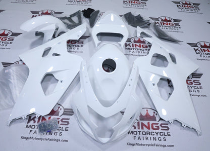Suzuki GSX-R750 Fairings (2004-2005) White Gloss at KingsMotorcycleFairings.com