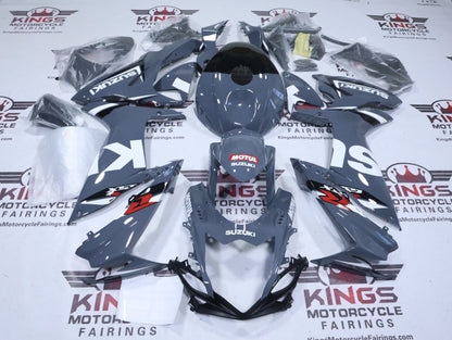 Suzuki GSX-R750 Fairings (2011-2024) Nardo Gray, White, Black from KingsMotorcycleFairings.com