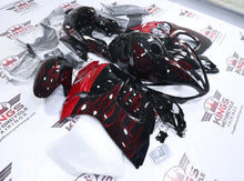 Suzuki GSX1300R Hayabusa Fairings (2008-2020) Black, Red Fire at KinsMotorcycleFairings.com