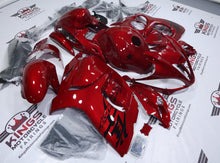 Suzuki GSX1300R Hayabusa Fairings (2008-2020) Candy Red, Black at KingsMotorcycleFairings.com