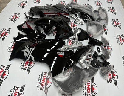 Suzuki GSX1300R Hayabusa Fairings (2021-2025) Black, Gray, Red from KingsMotorcycleFairings.com