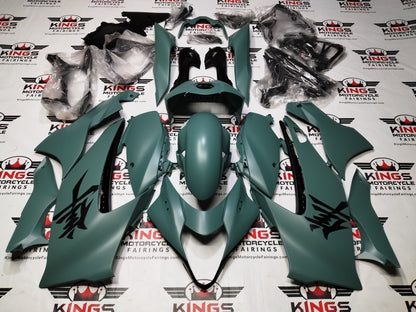 Suzuki GSX1300R Hayabusa Fairings (2021-2025) Matte Green, Matte Black at KingsMotorcycleFairings.com