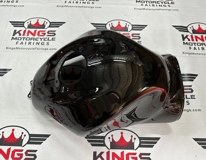 Suzuki GSX1300R Hayabusa Tank Fairing (2008-2020) Black, Candy Orange at KingsMotorcycleFairings.com
