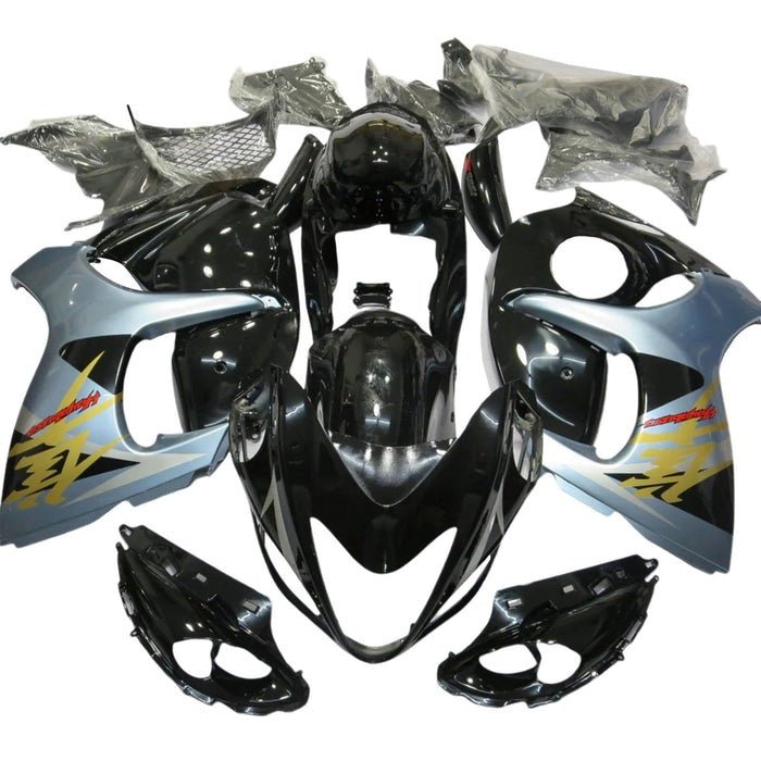 Suzuki GSX1300R Hayabusa Fairings (2008-2020) Black, Silvery Blue, Gold at KingsMotorcycleFairings.com