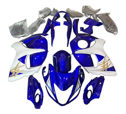 Suzuki GSX1300R Hayabusa Fairings (2008-2020) Blue, Gold, White at KingsMotorcycleFairings.com