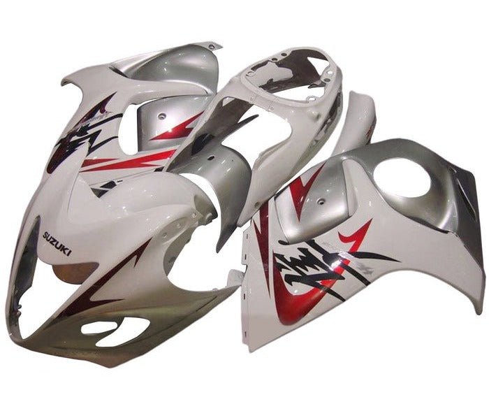 Suzuki GSX1300R Hayabusa (2008-2020) White, Silver, Red, Black Fairings at KingsMotorcycleFairings.com