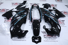 Suzuki GSX750F Katana Fairings (1998-2006) Black, Blue Pinstripe at KingsMotorcycleFairings.com