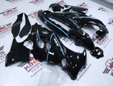 Suzuki GSX750F Katana Fairings (1998-2006) Black, Blue Pinstripe from KingsMotorcycleFairings.com