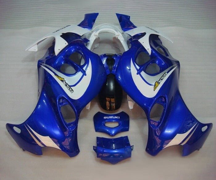 Suzuki GSX750F Katana Fairings (1998-2006) Blue, White at KingsMotorcycleFairings.com