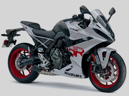 Suzuki GSX8R Fairing Kit (2024-2025) Matte Silver, Black, Red at KingsMotorcycleFairings.com