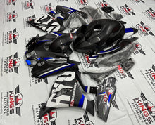 Suzuki GSXR1000 Fairing Kit (2017-2025) Faux Carbon Fiber, Blue, White Stripe at KingsMotorcycleFairings.com