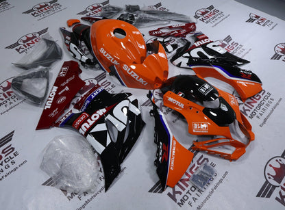 Suzuki GSXR1000 Fairing Kit (2017-2025) Orange, Red, Black Motul at KingsMotorcycleFairings.com