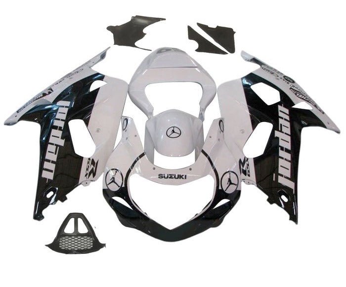 Suzuki GSXR1000 Fairings (2000-2002) White, Black Jordan at KingsMotorcycleFairings.com